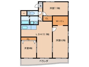 上原マンションの物件間取画像